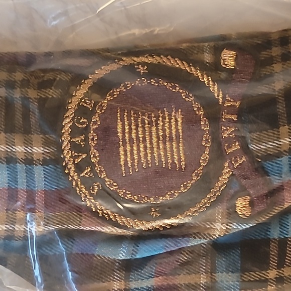 TIED UP TARTAN PJ RAW HEM SLEEP SHIRT BLUE ARUBA CANTERBURY PLAID 1X - Picture 8 of 9